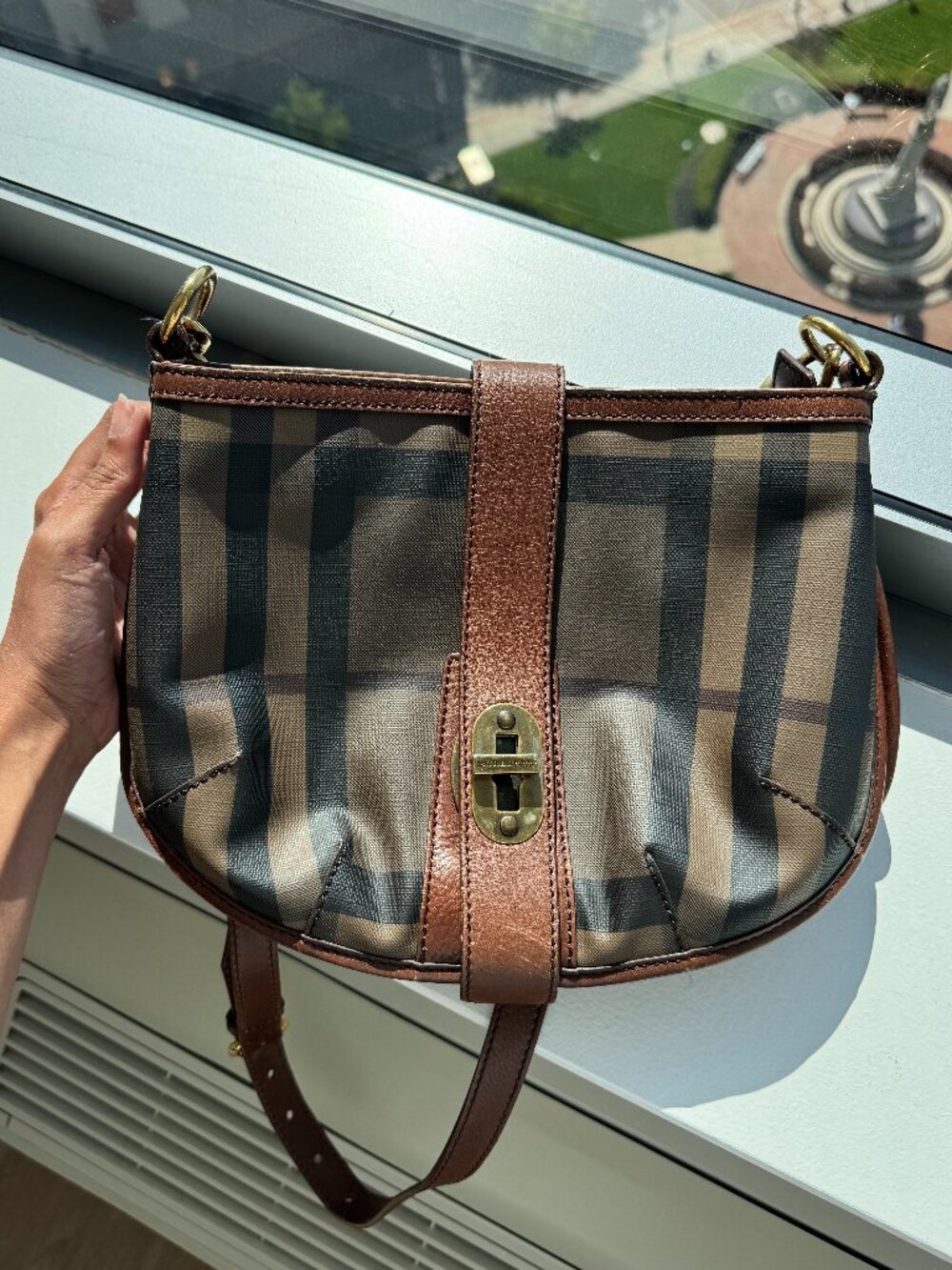 Burberry Nova Check Chain Shoulder Bag